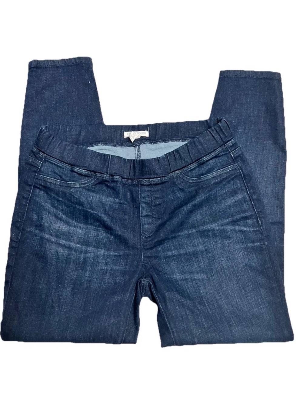 Eileen Fisher Dark Indigo Organic Cotton blend Skinny Pull-On Jeans PM